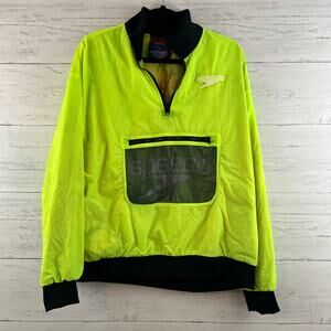 Forever 21 Speedo Reversible Yellow and Tie Dye Pullover Windbreaker Size L